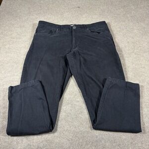 Hickey Freeman New York Black Chino Pants Mens 36x30 Cotton Stretch
